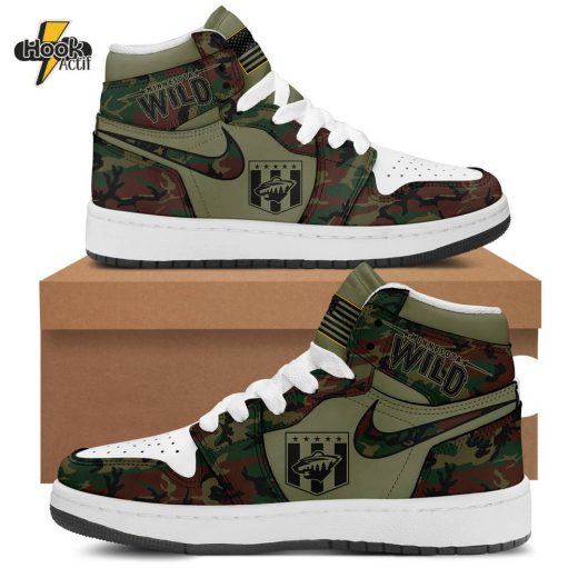 Special Military Apreciation NHL Minnesota Wild Shoes