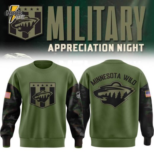 Special Military Apreciation NHL Minnesota Wild Sweatshirt