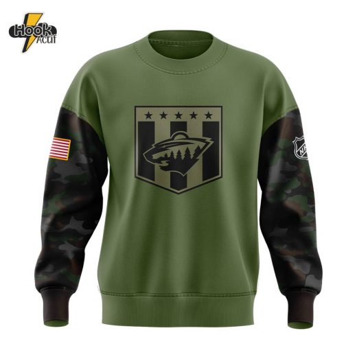 Special Military Apreciation NHL Minnesota Wild Sweatshirt