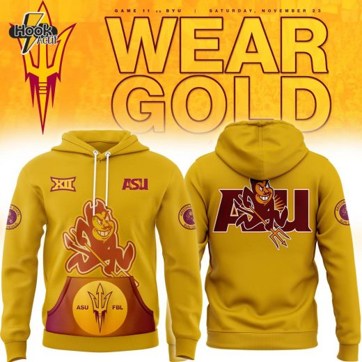 Sun Devil Football 2024 Homecoming Uniforms New Pullover Hoodie Yellow color