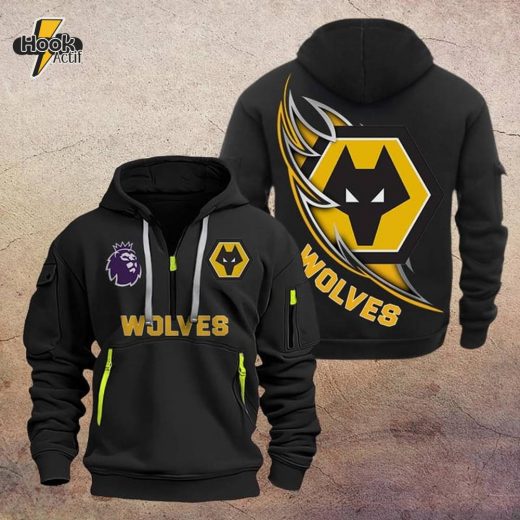 Wolverhampton Wanderers F.C DMHT1084 Zip Hoodie – Wolves Football Apparel