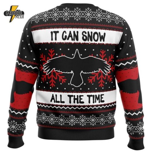 It Can Snow All The Time The Crow Christmas Sweater Gothic Holiday Apparel