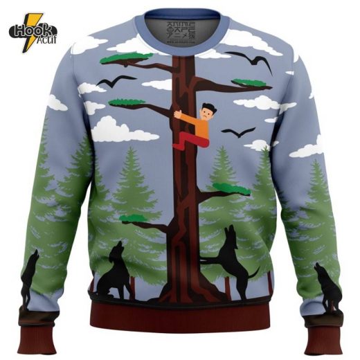 Jake Park Happy Ending Dead by Daylight Christmas Sweater Fun and Festive Design