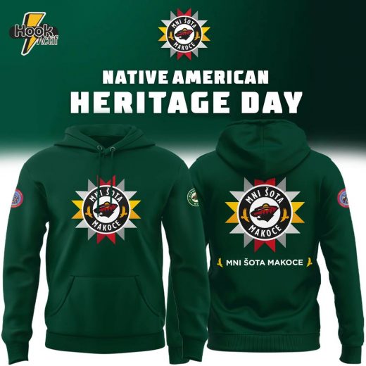 Limited Edition 2024 Native American Heritage NHL Minnesota Wild Hoodie Ver 2