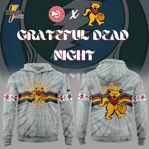 Limited Edition Nike Atlanta Hawks Grateful Dead Night Hoodie