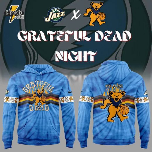 Limited Edition Nike Utah Jazz Grateful Dead Night Hoodie