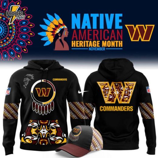 Men’s Nike Washington Commanders 2024 Native American Heritage Month Premium Limited Pullover Hoodie