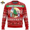 Bah Humbug Faux DuckTales Christmas Sweater Retro Cartoon Holiday Style