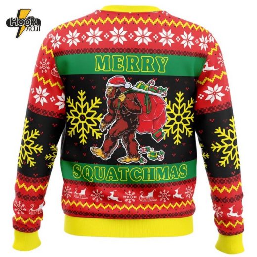 Merry Squatchmas Pop Culture Christmas Sweater Fun Bigfoot Holiday Gift