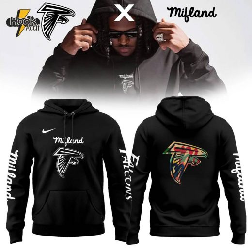 Mifland Limited Edition Black Hoodie Atlanta Falcons 2024 Collaboration