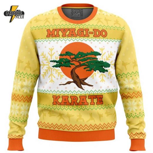 Miyagi Do Faux Cobra Kai Christmas Sweater Karate Kid Fan Favorite