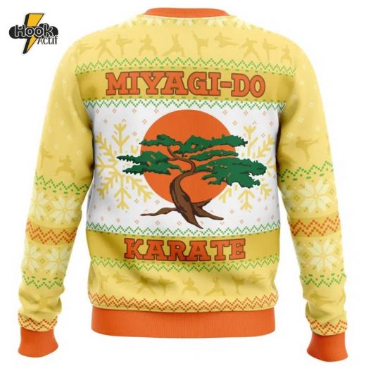 Miyagi Do Faux Cobra Kai Christmas Sweater Karate Kid Fan Favorite