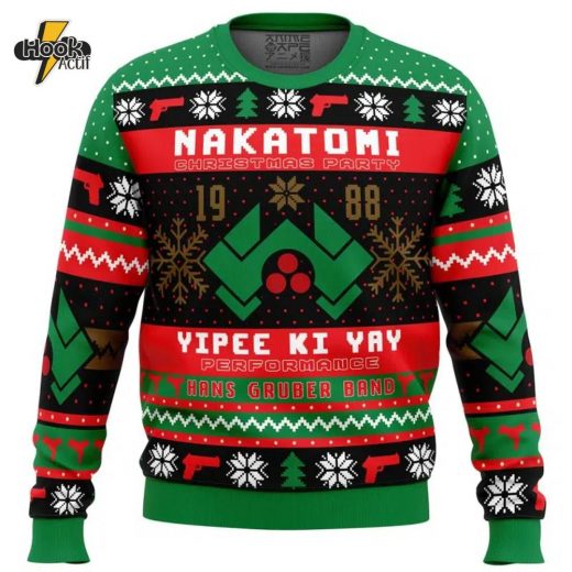 Nakatomi Christmas Party 1988 Die Hard Christmas Sweater Iconic Holiday Style