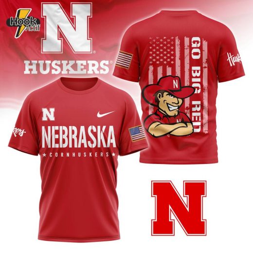 PREMIUM Nebraska Cornhuskers 3D Shirt Go Big Red Game Gear