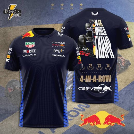 Red Bull Racing F1 Max Verstappen 3D Apparel T-Shirt