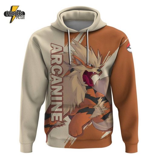 Arcanine Pokemon Hoodie – Fire Type Anime Design