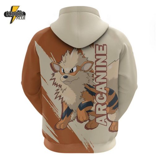 Arcanine Pokemon Hoodie – Fire Type Anime Design