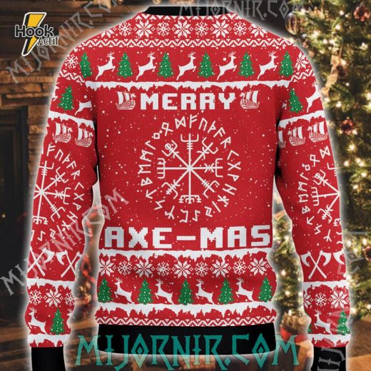 Axe-Mas Viking Christmas Sweater – Fun Holiday Knit for Warriors