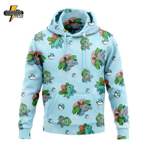 Bulbasaur Pokemon Hoodie – Grass Type Anime Style