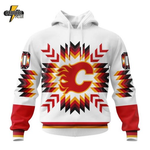 Calgary Flames NHL Hoodie – Native Pattern Special Design (ST2302)