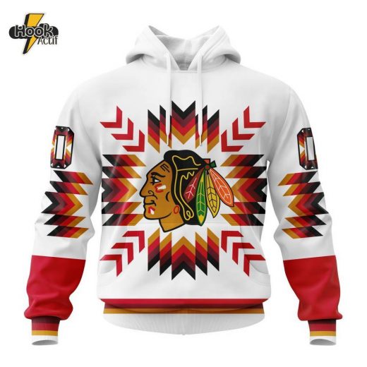 Chicago Blackhawks NHL Hoodie – Special Native Pattern Design (ST2302)