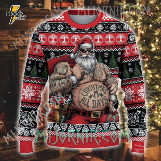 Christmas Every Day Viking Ugly Sweater – Norse Holiday Spirit