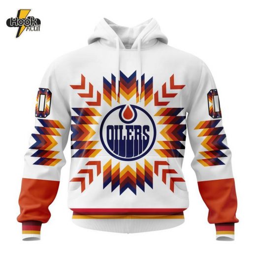 Edmonton Oilers NHL Hoodie – Special Native Pattern Design (ST2302)