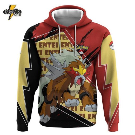 Entei Pokemon Hoodie – Anime Art Style