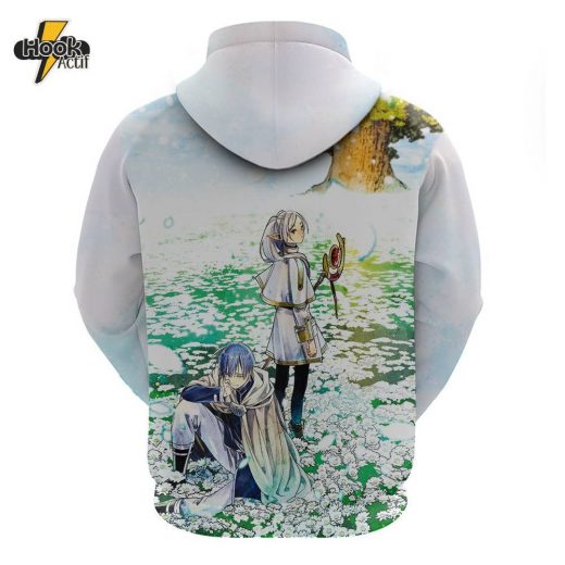 Frieren Anime Hoodie – Flowers Field Design