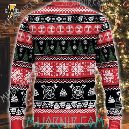 Frosty Viking Warrior Christmas Sweater – Cool Holiday Norse Look