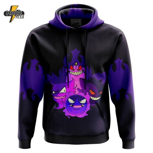 Ghoulish Gengar Hoodie – Dark Pokemon Anime Design