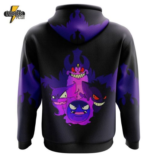 Ghoulish Gengar Hoodie – Dark Pokemon Anime Design