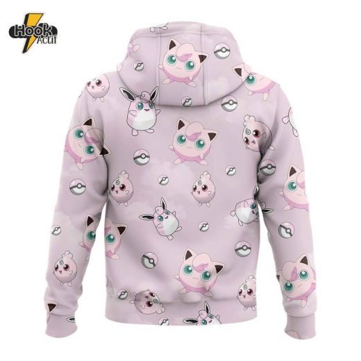 Jigglypuff Pokemon Hoodie – Cute Line Design