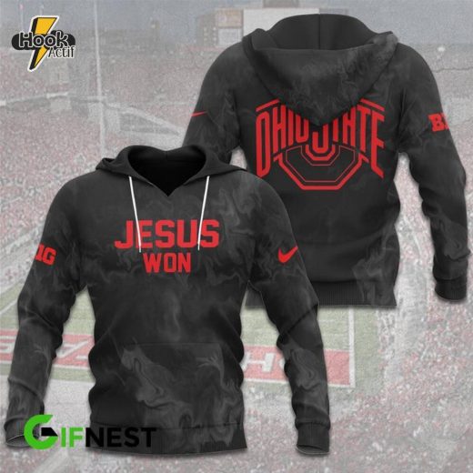 Limited Edition JESUS WON – OHIO STATE Football Hoodie (Black) 2024