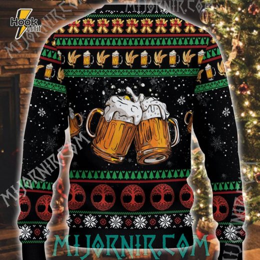 Santa Viking Ugly Christmas Sweater – Humorous Norse Holiday Style