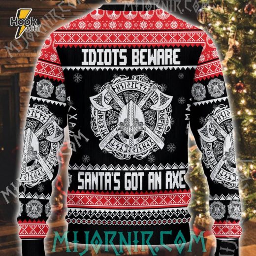 Santa’s Got an Axe Viking Sweater – Unique Christmas Warrior Knit