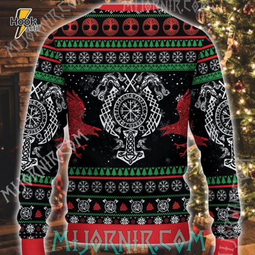 Sleigh Rocking Viking Ugly Christmas Sweater – Festive Norse Warrior Style