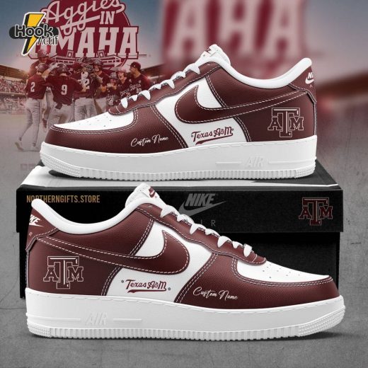 Texas A&M Baseball Fans AF1 Sneaker – Collegiate Spirit