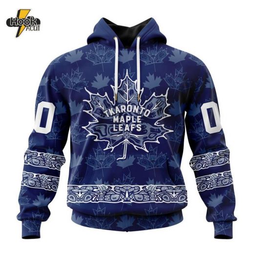 Toronto Maple Leafs NHL Hoodie – Personalized Native Pattern Design (ST2303)