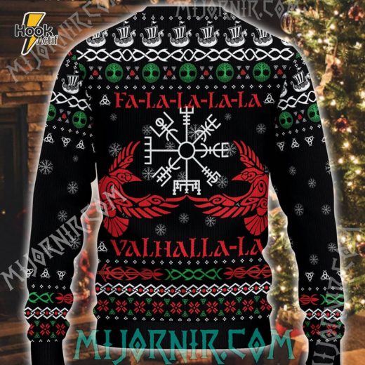 Valhalla-la Viking Christmas Sweater – Norse Holiday Cheer