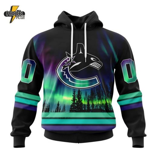 Vancouver Canucks NHL Hoodie – Northern Lights Special Design (ST2301)