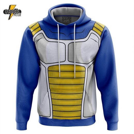 Vegeta Armor Dragon Ball Z Hoodie – Saiyan Battle Gear