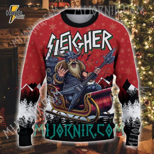 Viking Sleigher Ugly Christmas Sweater – Rock the Holidays with Norse Spirit