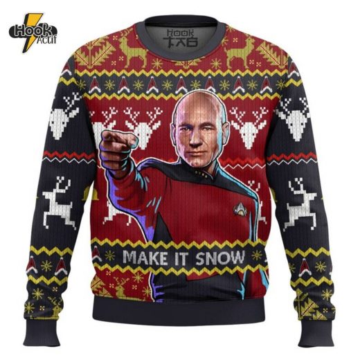 Captain Picard Star Trek Ugly Sweater – Sci-Fi Christmas Sweater for Trekkies