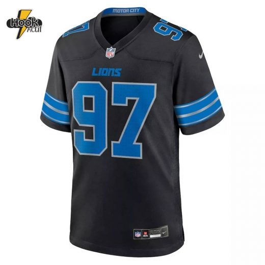 Detroit Lions Aidan Hutchinson #97 Black Nike NFL Game Jersey – Official Alternate Edition