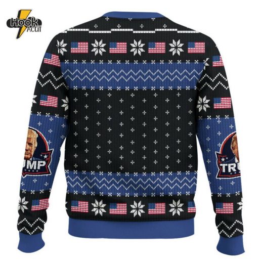 Donald Trump Christmas Sweater – Unique Political Humor Holiday Apparel