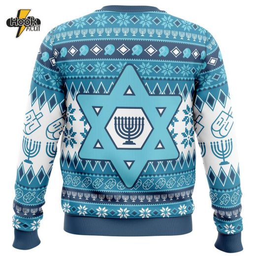 Hanukkah Ugly Christmas Sweater – Festive Jewish Holiday Sweater for Men and Women