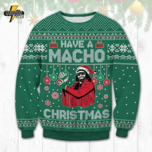 Macho Man Randy Savage Ugly Christmas Sweater – For the Ultimate Wrestling Fan