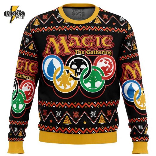 Magic: The Gathering Ugly Christmas Sweater – Fantasy Card Game Holiday Sweater