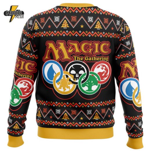 Magic: The Gathering Ugly Christmas Sweater – Fantasy Card Game Holiday Sweater